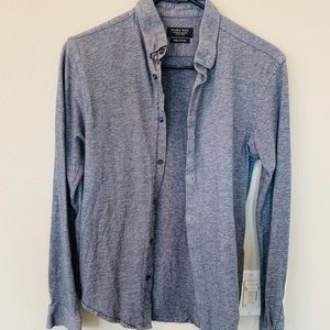 ZARA Grey Stretch Button Down!